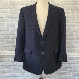 Breitling Stuttgart Carl Gross Mens Wool Blazer Jacket Blue See Measurements